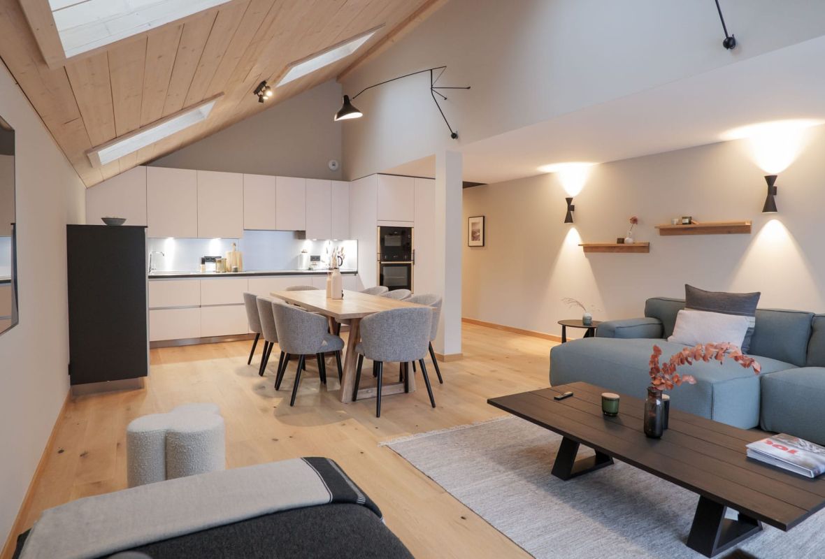 rental accomodation chamonix mont-blanc hyttalodge rooms luxe kitchen