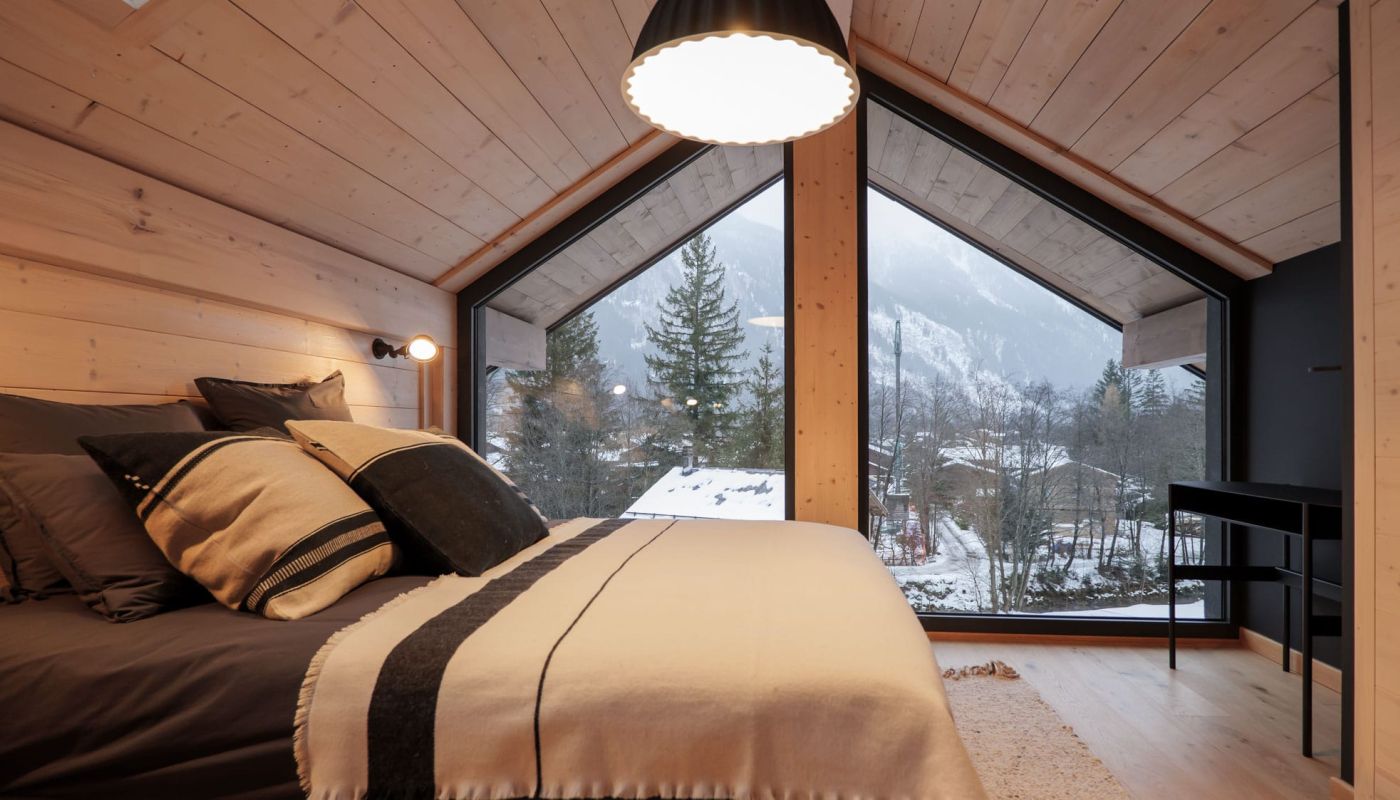location rental accomodation appartement loft chamonix mont-blanc hyttalodge chambre