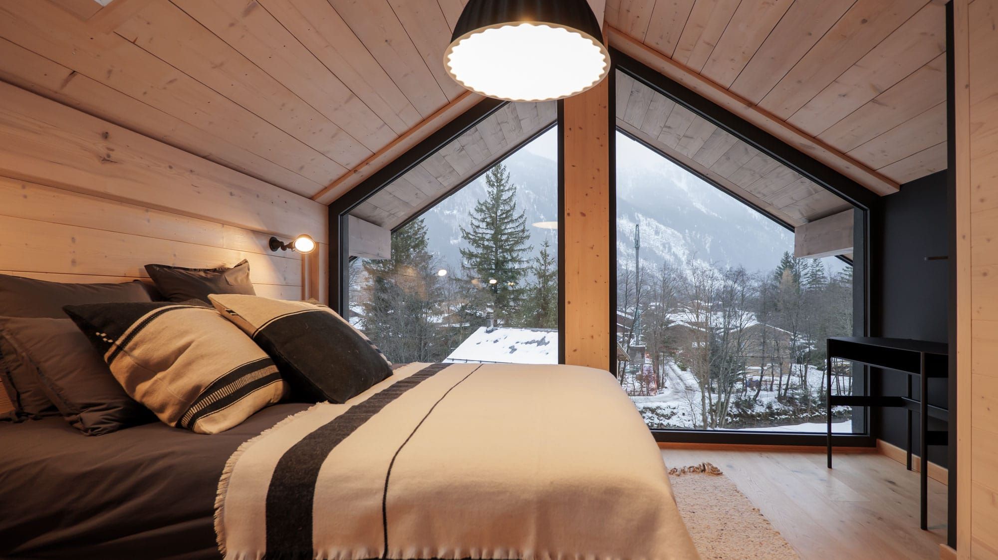 location rental accomodation appartement loft chamonix mont-blanc hyttalodge chambre